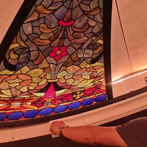 Dôme en verre Tiffany personnalisé directement de l'usine, dôme de plafond en verre teinté pour église, à vendre pour hôtel, maison, toit en verre, ou comme élément architectural. - Product Image 6