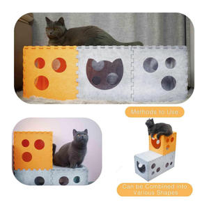 Fabrik Großhandel Wasch bar Komfortabel Rund Warm Beruhigend Kauen Proof Flet Katzenkopf Hunde höhle Katze Haustier Betten - Product Image 3