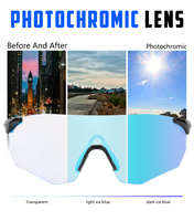 Lunettes de soleil de sport enveloppantes UV400 pour cyclisme, ski, course à pied, anti-vent, colorées, personnalisables avec logo, photochromiques