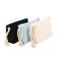 Sac cadeau en toile recyclable en gros, design d'accessoires de voyage, trousse de toilette en toile avec fermeture éclair, sac à maquillage en toile, logo personnalisé