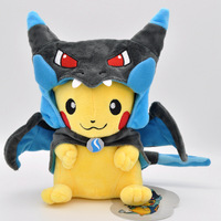 Peluche Pokémon avec cape Pikachu Cosplay Snorlax, jouet en peluche pour enfants, cadeau, animaux en peluche de dessin animé Kawaii pour machine à griffes