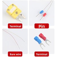 Sensor Suhu Perekat Permukaan Tipe K, Probe Penyisipan Lembaran Tipe T, Pita Perekat Pengukur Suhu