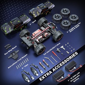Camion RC électrique brushless 1/14 4x4 avec transmission en résine, étanche IPX4, tout-terrain, prêt à rouler (RTR), Truggy pour débutants et adultes - Product Image 6