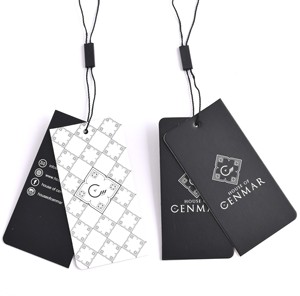 Tùy chỉnh thương hiệu dập nổi logo thân thiện với môi giấy may áo sơ mi quần đu treo <span class=keywords><strong>tag</strong></span> - Product Image 4