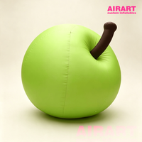 Statue publicitaire gonflable Pomme Verte pour la décoration d'événements en centre commercial, Ballon gonflable vert personnalisé pour idées de fêtes