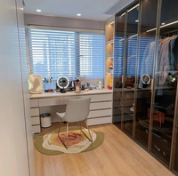 Dressing moderne de luxe avec système de rangement pleine hauteur et service de conception personnalisée pour projets résidentiels