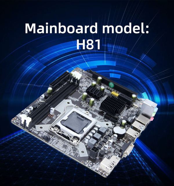 H81 Intel Desktop Motherboard with NVMe M.2 Core I7/i5/i3/Pentium/Celeron CPU Dual DDR3 16GB LGA1150 Socket