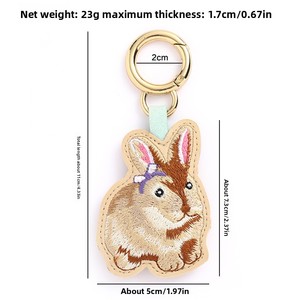<span class=keywords><strong>Porte</strong></span>-clés <span class=keywords><strong>original</strong></span> et authentique, brodé motif chiot, pendentif de sac pour <span class=keywords><strong>femme</strong></span>, petit cadeau, décoration de voiture, commerce extérieur - Product Image 2