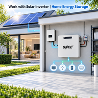 SOEC Magazyn Energii 10kWh 48V Boost Powerwall 3000W Supporte 8 Batteries LiFePO4 en Parallèle Bluetooth WiFi Stockage Domestique Empilable