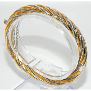 Bracciale Intrecciato in Argento Sterling 925 Placcato Oro - Product Image 2