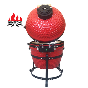 Kimstone Manufacturer's Small Size Tabletop Kamado 13 Inch Ceramic Tandoor Oven Charcoal <b>BBQ</b> <b>Grills</b> KS-KP13R-04-01 Mini Ceramic - Product Image 2