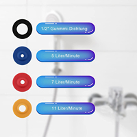 Ensemble d'adaptateurs économiseur d'eau réducteur de débit limiteur de débit vanne de contrôle débit pour pommeau de douche