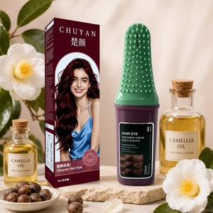 Crème Colorante Capillaire OEM la Plus Vendue 200ml Bourgogne avec Applicateur Peigne Nourrissant Anti-Frisottis Nouvelle Formule - Product Image 1