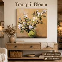 Art mural personnalisé sur toile, nature morte moderne, peinture à l'huile peinte à la main, prêt à accrocher pour la décoration intérieure d'hôtel, de galerie ou de café