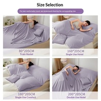 Housse de sac de couchage anti-salissure pour voyage et hôtel, drap de lit uni portable, housse de matelas hygiénique et portable
