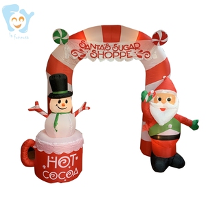 Arche de Noël gonflable en polyester éclairée par LED de 9 pieds x 7 pieds pour l'extérieur - Product Image 6