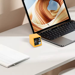 Mini đồng hồ thông minh <span class=keywords><strong>Wifi</strong></span> đồng hồ dự báo thời tiết trạm chơi Game Máy tính để bàn trang trí tự làm dễ thương GIF hình ảnh động đồng hồ Album điện tử - Product Image 1