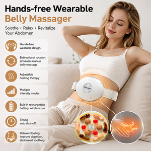 Masajeador <span class=keywords><strong>Abdominal</strong></span> Portátil Zhipin con Calor, Piedra Natural Plana, Batería de 2000mAh, Control de Tiempo para Masaje de Cintura, Cuello, Espalda y Rodillas - Product Image 2