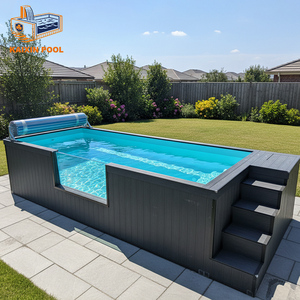 <span class=keywords><strong>Piscina</strong></span> <span class=keywords><strong>Fuori</strong></span> Terra in Fibra di Vetro per Esterni con Finestra in Vetro, Container Marittimo da 20ft e 40 Piedi, <span class=keywords><strong>Piscina</strong></span> Container con Terrazza - Product Image 4