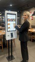 Système de point de vente tactile WUXIN 21,5 24 27 32 pouces avec écran tactile Windows 11, borne de commande, borne de paiement automatique pour McDonald's/KFC/Restaurant
