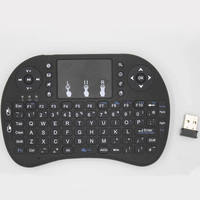 RCU Keyboard nirkabel mini 2.4GHz i8, papan ketik nirkabel mini bantalan sentuh i8 air fly mouse mini untuk android tv