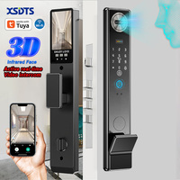 Serrure de porte intelligente XSDTS C21 Tuya : Multifonctionnelle, application Wishome/Tuya, empreinte digitale, reconnaissance faciale, mot de passe, clé, carte IC, veine palmaire