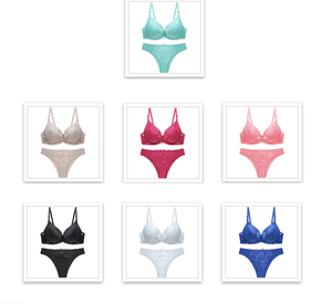 Soutien-gorge et culotte en dentelle <span class=keywords><strong>nude</strong></span> sexy de grande taille, nouveau style pour femmes - Product Image 6