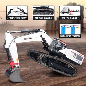 HUINA 1/14 Escala Mejorada 22 Canales <span class=keywords><strong>RC</strong></span> Metal <span class=keywords><strong>Crawler</strong></span> Camión de Construcción 4 en 1 Excavadora de Aleación con Control Remoto con Luces y Sonido - Product Image 4