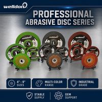 Disque de découpe et de meulage Welldon T27 100 mm, épaisseur 4,0 mm, grain grossier 46, à liant résineux, pour meuleuse d'angle, travail des métaux et ébavurage