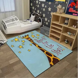 Duurzame Anti Slip Zachte Custom Area Tapijten Polyester Bedrukt Pluizig Tapijt Vloermat Ecologisch Grote Woonkamer Bedrukt Tapijten