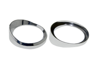 Bezel Pengukur Bulat Plastik Krom 4 Inci BS-C-20 dengan Visor untuk Kendaraan