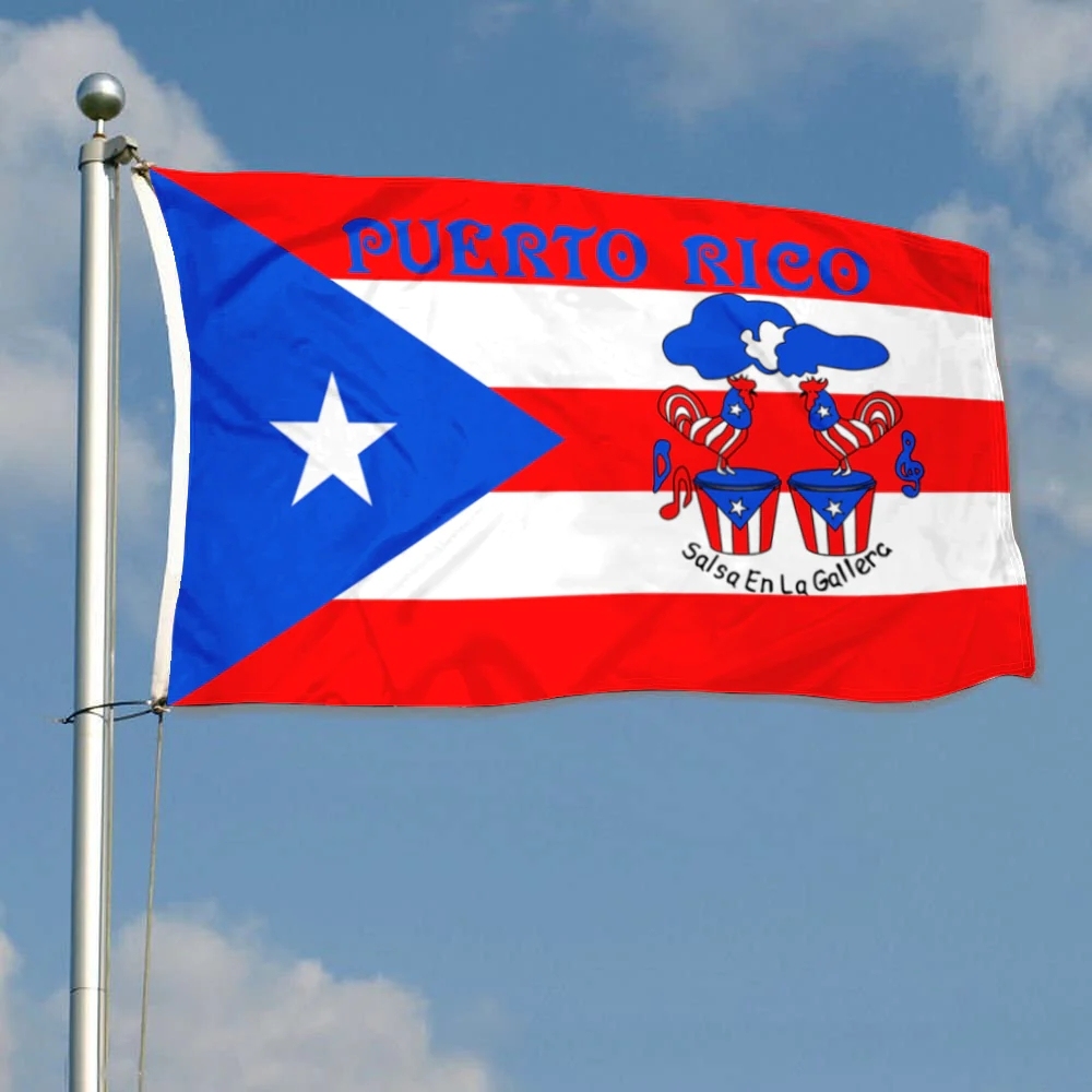 Puerto Rico Flagge 91x152 Cm – Polyester, Beidseitig Bedruckt, Mit Metallösen, Für Events & Dekoration
