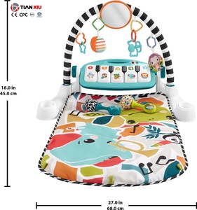 Alfombra de Juego OEM Deluxe con Piano Musical, <span class=keywords><strong>Gimnasio</strong></span> de <span class=keywords><strong>Actividades</strong></span>, Juguete Educativo Musical para Recién Nacidos de 0+ Meses, Alfombra de Juego para Bebés con 2 Sonajeros de Plástico - Product Image 6