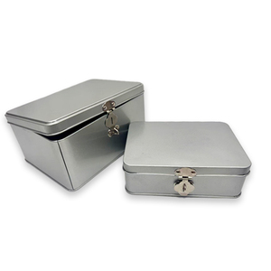 Hot bán tùy chỉnh tinplate Hộp Ăn Trưa với bạc thiếc xử lý tùy chỉnh hộp kim loại - Product Image 1
