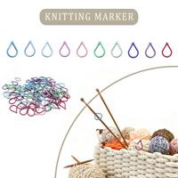 Marqueurs de mailles en alliage goutte d'eau colorés pour projets d'artisanat et ensembles de crochets