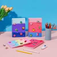 Ventes exclusives - Carnet à spirales A5 avec couverture en silicone DIY, carnet à feuilles mobiles, planificateur pour étudiants