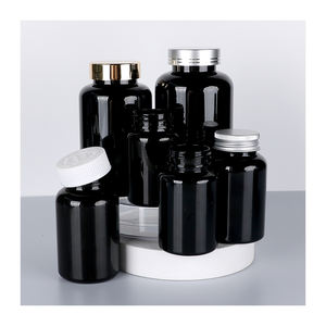 Emballeurs de pilules en plastique noir brillant pour animaux de compagnie bouteilles avec bouchons Crc 100cc 120cc 150cc 200cc 250cc en stock - Product Image 6