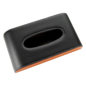 Boîte à mouchoirs portable <span class=keywords><strong>en</strong></span> <span class=keywords><strong>cuir</strong></span> tendance pour <span class=keywords><strong>voiture</strong></span> avec support de serviettes suspendu et sac - Product Image 5