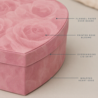 Boîte cadeau rose en forme de cœur avec couvercle pour la Saint-Valentin, emballage de faveurs de mariage, imprimé floral, logo personnalisé, fournisseur en gros