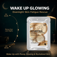 Masque en tissu hydratant, raffermissant et éclaircissant au lysat de ferment de Bifida 28g – Essence réparatrice éclat de nuit anti-âge – OEM Marque Privée