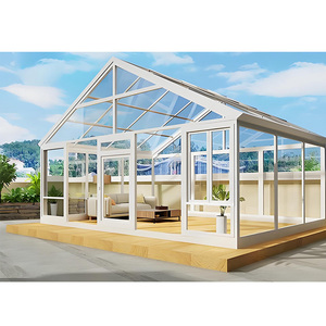 Véranda en aluminium sur mesure, imperméable, antirouille, isolée, à rupture de pont thermique, avec toit en verre <span class=keywords><strong>double</strong></span> <span class=keywords><strong>vitrage</strong></span> pour villas et appartements - Product Image 5