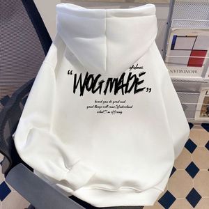 Felpa con cappuccio in cotone pesante di marca alla moda in stile americano, da uomo e da <span class=keywords><strong>donna</strong></span>, autunno inverno, nuova con motivo a cuore, foderata in pile, vestibilità ampia - Product Image 1