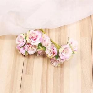 2024 gros décor personnalisé artificiel coloré décoration de noël petite coiffe de bouquet de fleurs de rose - Product Image 4