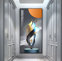 Décor mural géométrique moderne, impressions sur acrylique, peinture décorative originale imprimée UV, salon, hall d'entrée, décoration intérieure