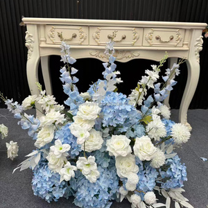 EG-ALR-BL01 2026 Fleurs artificielles au toucher naturel style ciel et mer pour allée, hydrangea bleu, allée de mariage, fleurs de mariage - Product Image 2