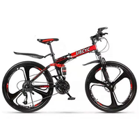 Vélo de montagne pliable 27,5 pouces, 26 pouces, 20 pouces, 21 vitesses, cadre en acier entièrement amorti, vélo pliable pour adultes, faible coût