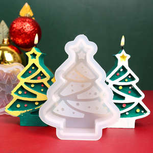 Molde de Silicona para Velas con Forma de Árbol de Navidad, Molde para Chocolate, Ideal para <span class=keywords><strong>Fondant</strong></span>, Repostería, Galletas, Manualidades de Azúcar y Pasteles - Product Image 2