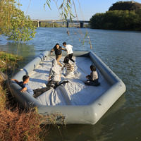 Plateforme de ponton gonflable robuste pour le stockage de yachts, solution d'amarrage maritime