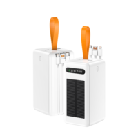 Banco de Energía Solar Portátil Personalizado de 60000 mAh, Cargador para iPhone, Carga de Teléfono Móvil en Exteriores, Batería Externa de 60000 mAh