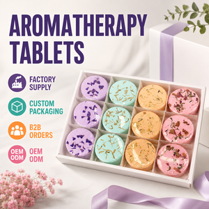 Vente en gros de pastilles de douche aromatiques en vrac, fourniture d'usine à bas prix, emballage personnalisé, commandes B2B, logo OEM ODM - Product Image 1